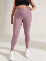  Dusty Purple Plus Size Sports Leggings  Pants 9687