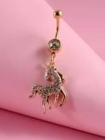 Rhinestone Gold  Body Jewelry 596