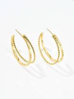 Elegant Gold Fine Earrings 2886