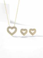 Gold Fashionable Heart Fine Jewelry Sets 9867