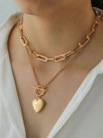 Fashionable Heart Gold Jewelry 155