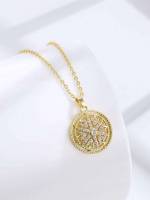  Gold Fashionable Rhinestone Necklaces 8253