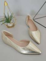  Plain Glitter Women Flats 7284