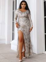 Slim Fit Glamorous Long Plus Size Dresses 9577