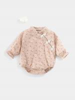 Stand Collar Long Sleeve Ditsy Floral Baby  Mom 3823