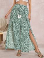  Boho Ditsy Floral Green Maternity 5631