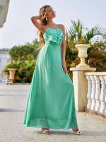 Regular Fit Green Sleeveless Plain Wedding  Special 8196