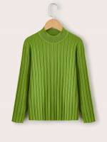 Green Casual Regular Girls Knitwear 2172