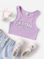  Casual Rib-Knit Letter Kids Clothing 643