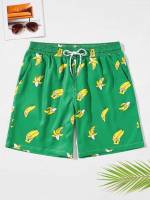 Drawstring Fruit&Vegetable  Men Swimwear 7302