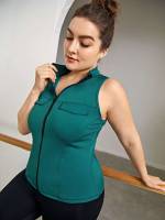  Plain Plus Size Sports Tops 9790