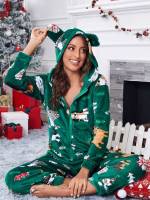  Green Cute Zipper Underwear  Sleepwear 2638