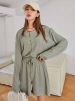  Casual Rib-Knit Oversized Women Clothing 543