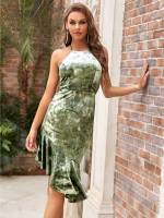  Regular Fit Halter Backless Women Dresses 1034