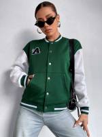  Baseball Collar Regular Regular Fit Women Outerwear 757