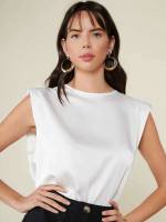  Button Glamorous Plain Women Blouses 5925