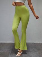 Elegant Long Green Women Bottoms 461