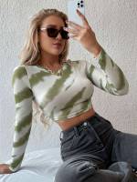  Regular Fit Long Sleeve Crop Women Tops, Blouses  Tee 3456