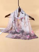  Floral Grey Scarves 7435