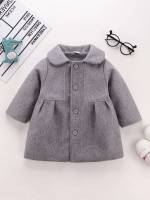 Plain Long Button Front Baby  Mom 7440