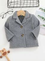 Regular Fit Plain Button Front Casual Baby  Mom 8193