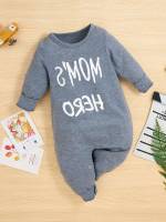 Grey  Long Sleeve Baby  Mom 4234