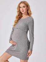  Long Sleeve Round Neck Casual Maternity Lingerie  Loungewear 40