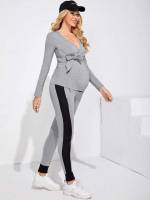 Grey Slim Fit Casual Maternity 4998