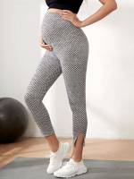 Split Regular Fit Plain Maternity Bottoms 987