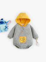 Long Sleeve Hooded Baby Onesies 2952