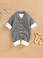 Grey Casual Regular Fit Long Sleeve Baby  Mom 9348