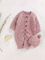 Long Sleeve Plain Long Casual Baby  Mom 3774