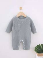 Grey Long Sleeve Casual Baby  Mom 1180