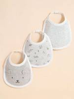  Grey Cartoon Bibs 9578