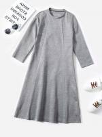 Grey Round Neck Regular Fit Casual Kids Clothing 8111