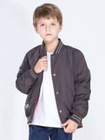 Long Sleeve Embroidery Casual Letter Boys Outerwear 3602