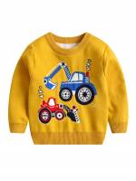 Long Sleeve Grey Casual Car Toddler Boys Clothing 5030