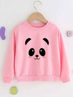  Round Neck Long Sleeve Toddler Girl Sweatshirts 391