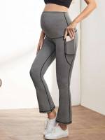 Grey Regular Fit Striped Baby  Mom 1650