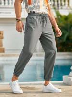 Casual Grey Cropped Men Clothing 809