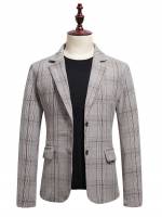 Work Regular Fit Grey Regular Men Blazers 2461