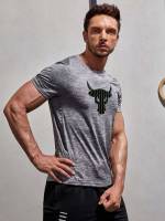  Short Sleeve Animal Men Sports Tees  Tanks 9511