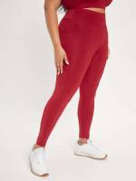  Grey Plain Plus Size Sports Leggings  Pants 8897