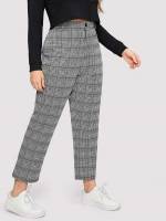 Plaid  Plus Size Suit Pants 1583