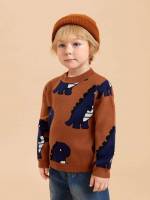 Regular Long Sleeve Casual Animal Toddler Boy Sweaters 9872