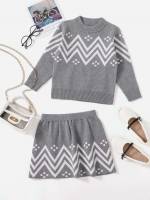  Chevron Casual Long Sleeve Kids Clothing 9562