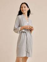 Three Quarter Length Sleeve Casual Underwear  Sleepwear 5028