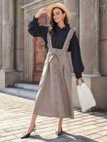  Grey Preppy Regular Fit Women Dresses 7305