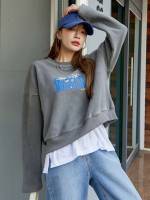 Letter Regular Casual Women Sweatshirts 408