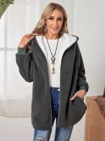 Hooded Short Casual Women Outerwear 8808